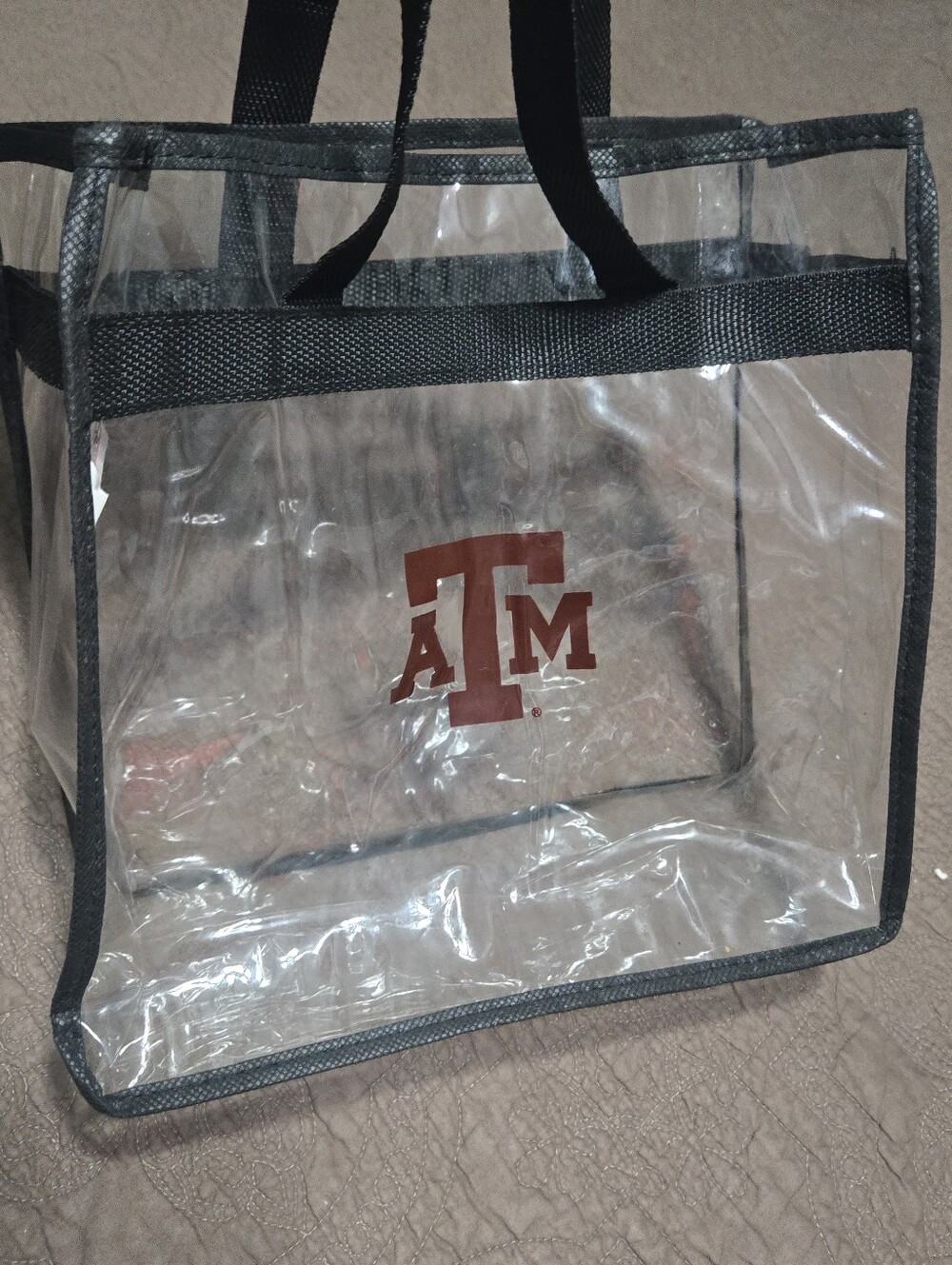 Texas A&M Texas Aggies Clear plastic tote bag, Perfect for all 12th Man games!